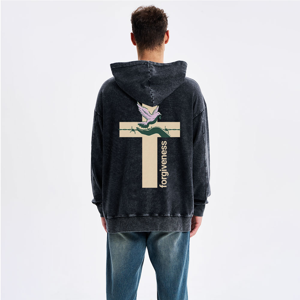 Forgiveness Spiritual Christian Washed Hoodie
