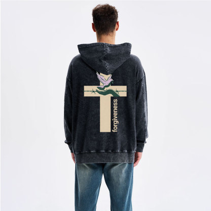 Forgiveness Spiritual Christian Washed Hoodie