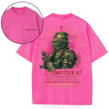 Fought The Good Fight Christian Washed T-Shirt