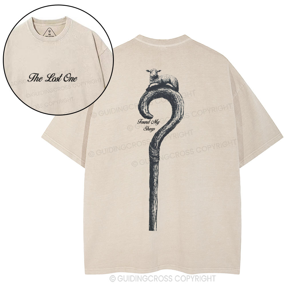 Found My Sheep Christian Washed T-Shirt