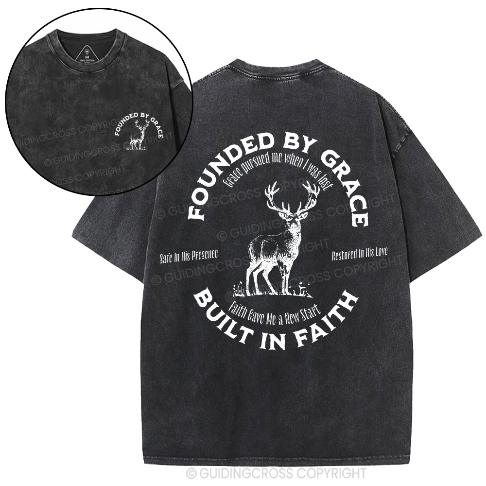 Founded By Grace Christian Washed T-Shirt