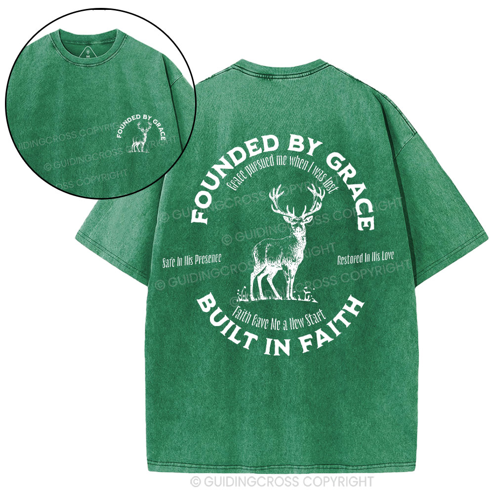 Founded By Grace Christian Washed T-Shirt