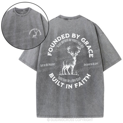 Founded By Grace Christian Washed T-Shirt