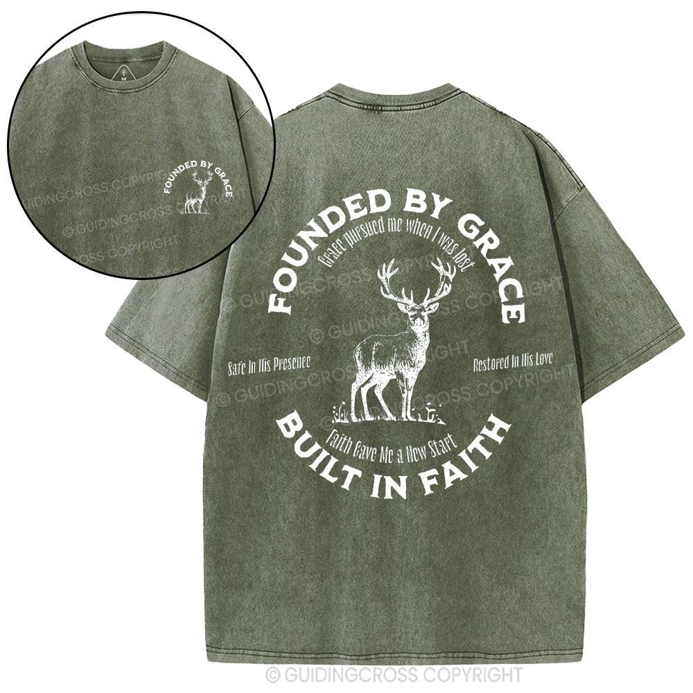 Founded By Grace Christian Washed T-Shirt