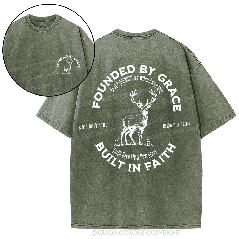 Founded By Grace Christian Washed T-Shirt