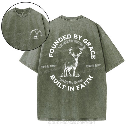 Founded By Grace Christian Washed T-Shirt