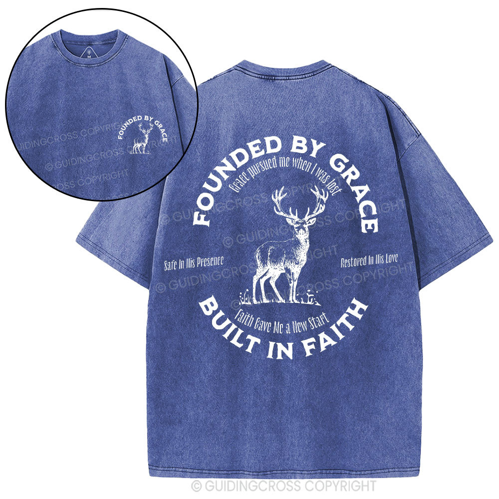 Founded By Grace Christian Washed T-Shirt