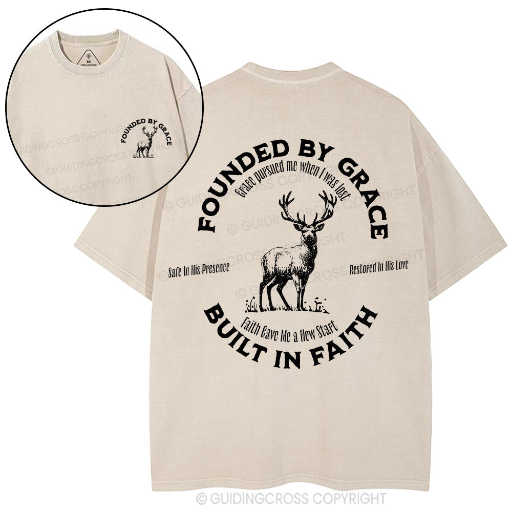 Founded By Grace Christian Washed T-Shirt