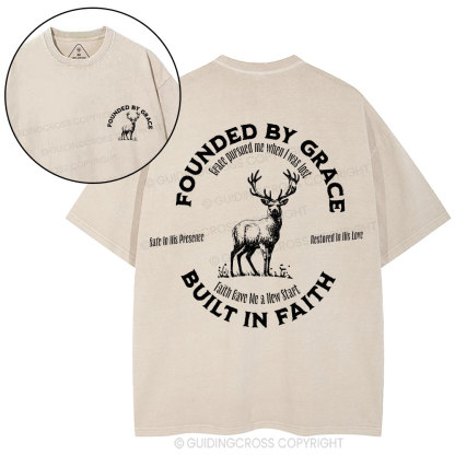 Founded By Grace Christian Washed T-Shirt