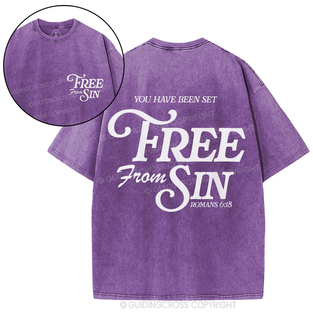 Free From Sin Christian Washed T-Shirt