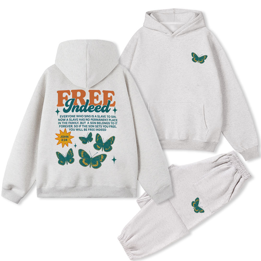 Free Indeed Christian Fleece Hoodie Set