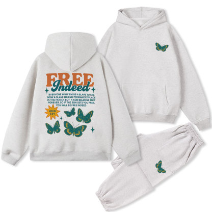 Free Indeed Christian Fleece Hoodie Set