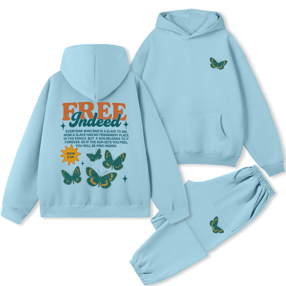 Free Indeed Christian Fleece Hoodie Set