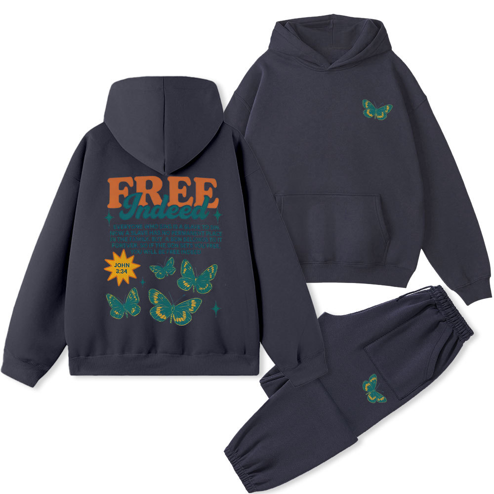 Free Indeed Christian Fleece Hoodie Set