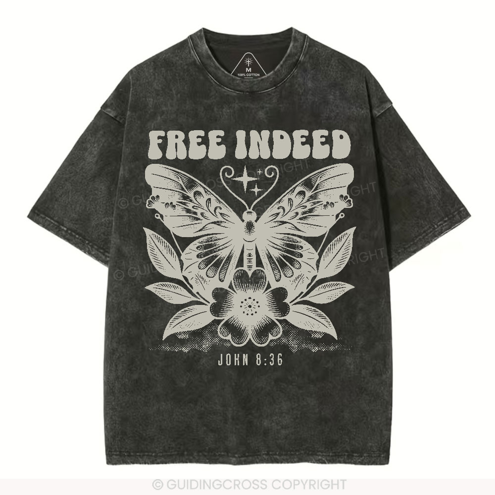 Free Indeed Christian Washed T-Shirt