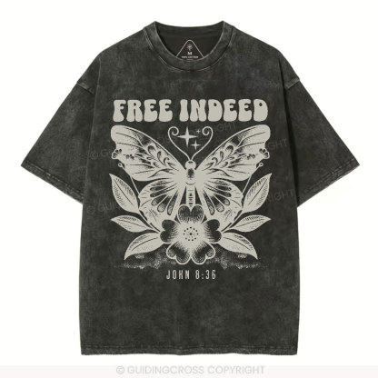 Free Indeed Christian Washed T-Shirt