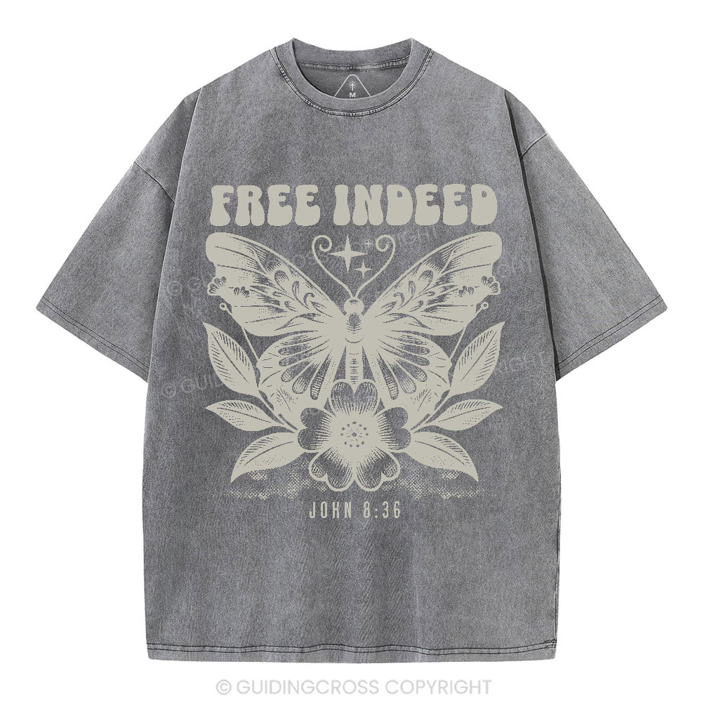 Free Indeed Christian Washed T-Shirt