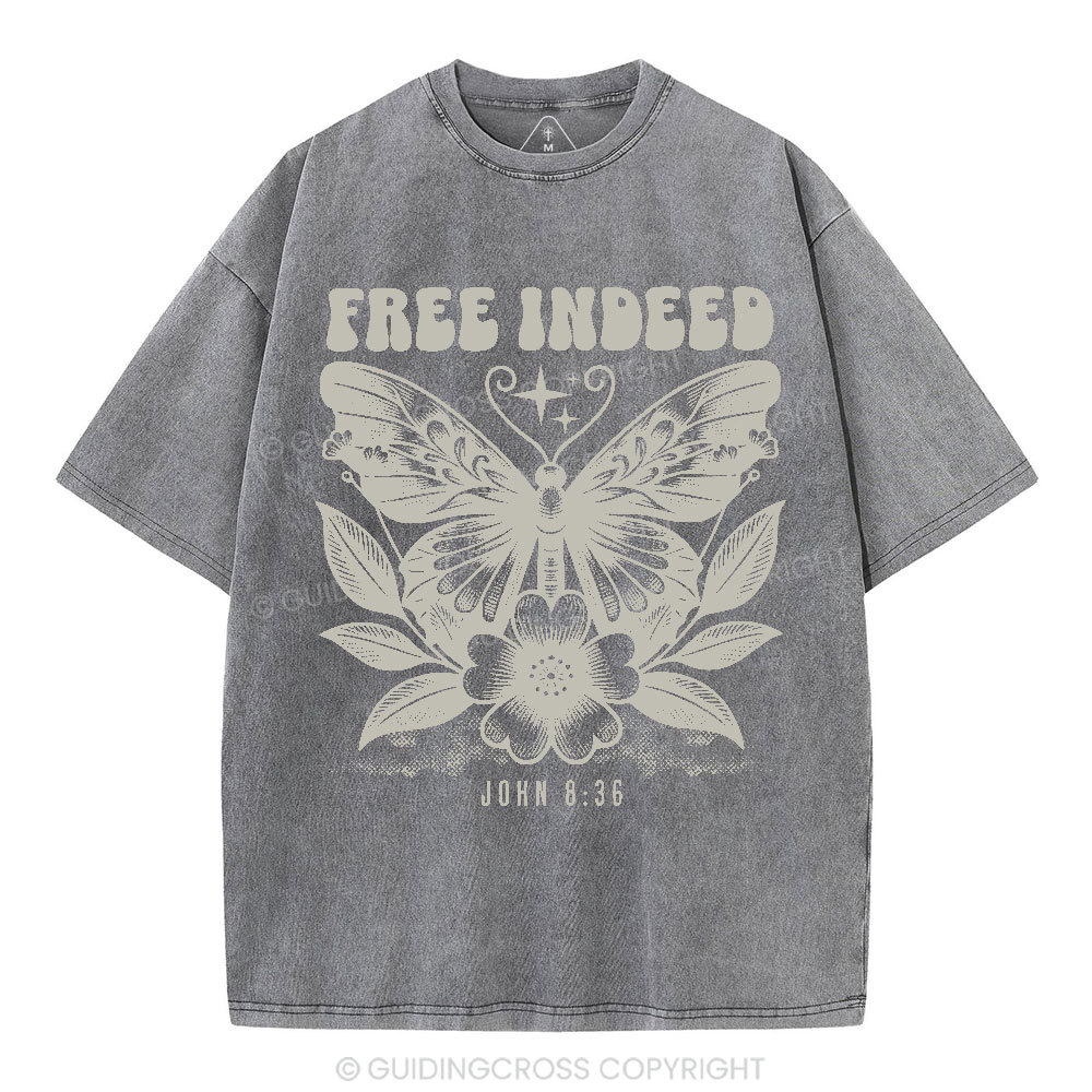 Free Indeed Christian Washed T-Shirt