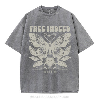 Free Indeed Christian Washed T-Shirt