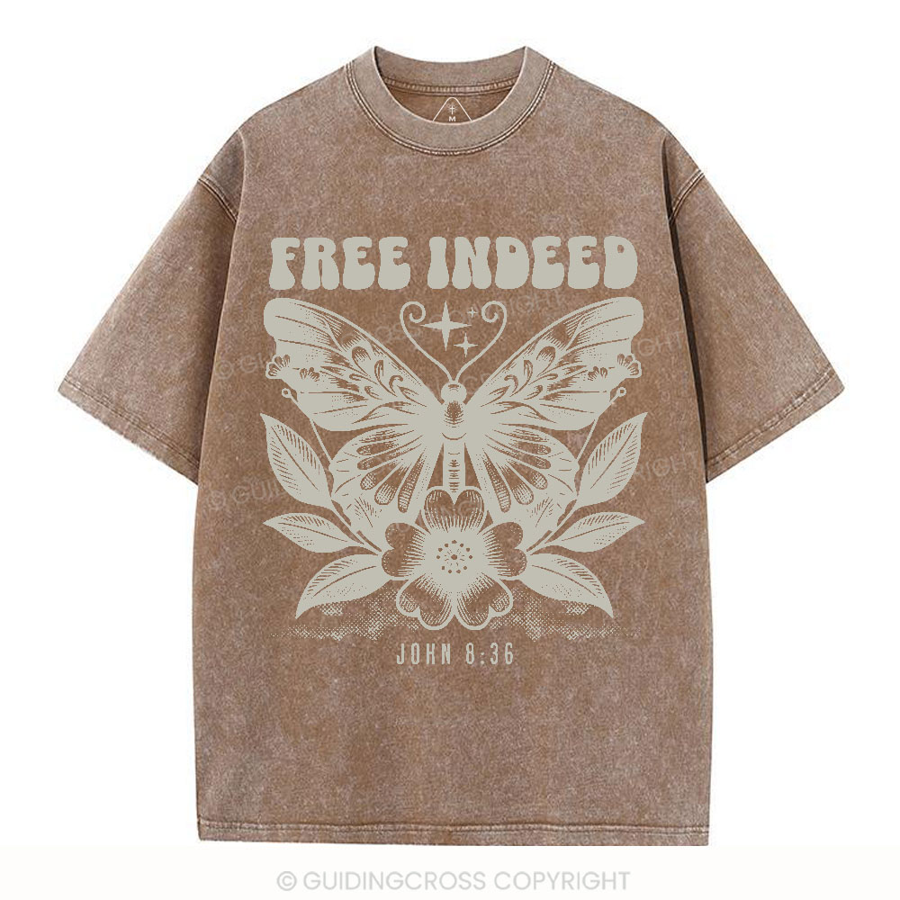 Free Indeed Christian Washed T-Shirt