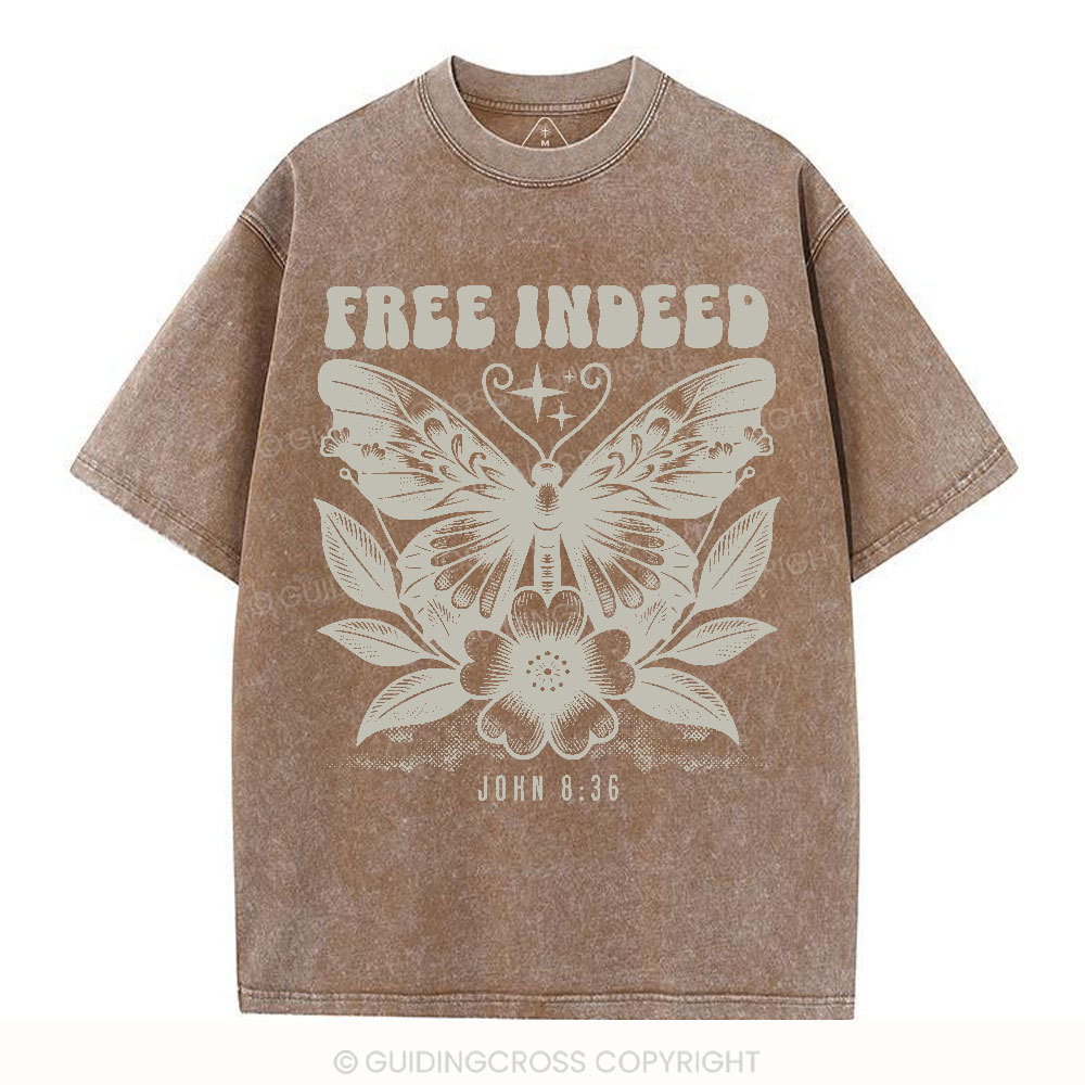 Free Indeed Christian Washed T-Shirt