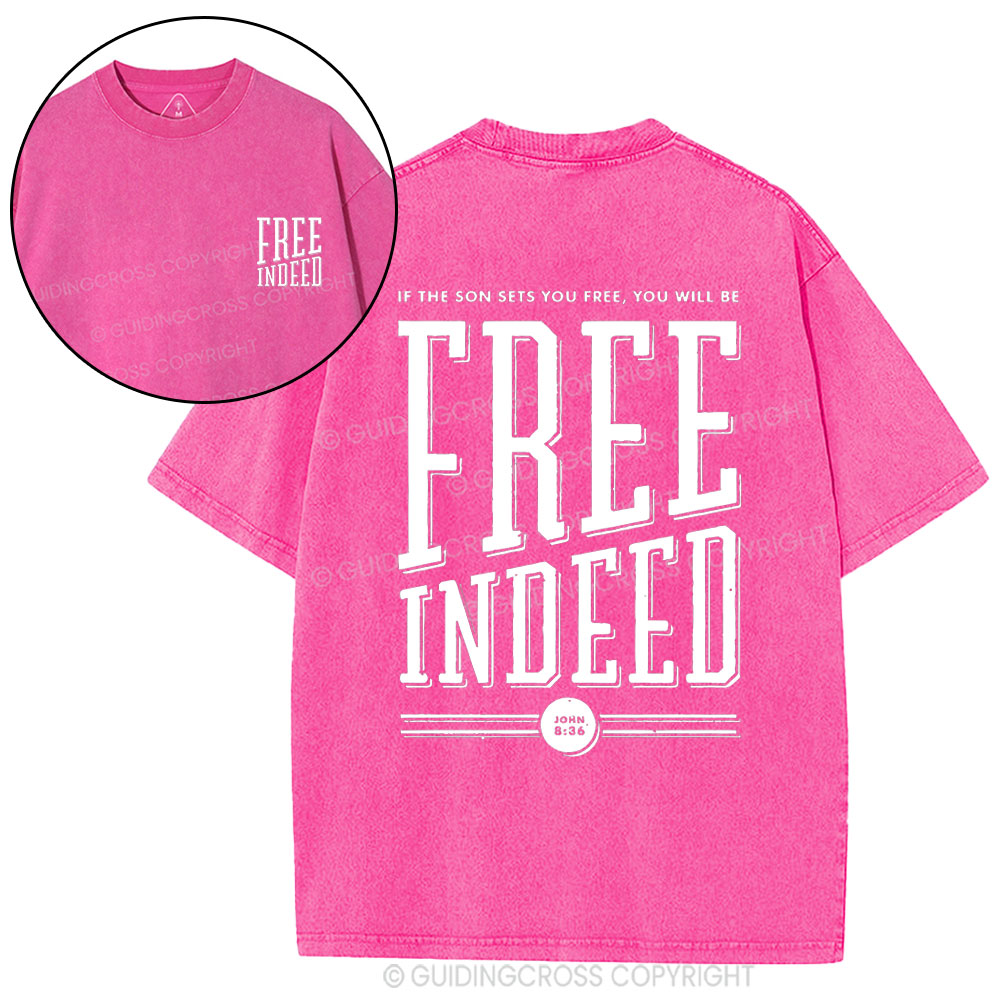 Free Indeed  Christian Washed T-Shirt