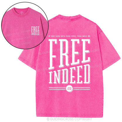 Free Indeed  Christian Washed T-Shirt