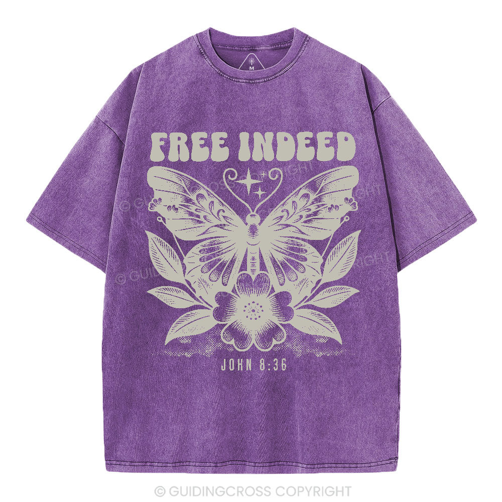 Free Indeed Christian Washed T-Shirt