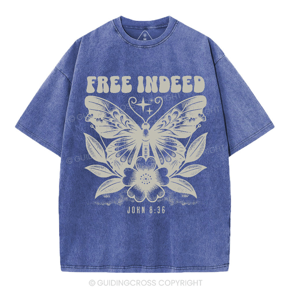 Free Indeed Christian Washed T-Shirt