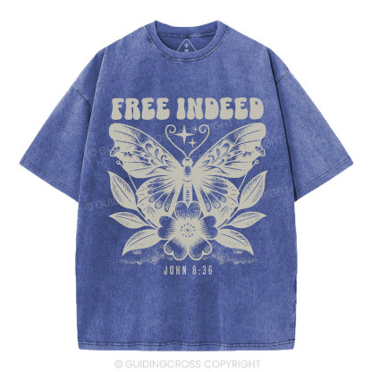 Free Indeed Christian Washed T-Shirt
