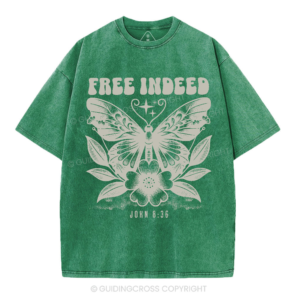Free Indeed Christian Washed T-Shirt