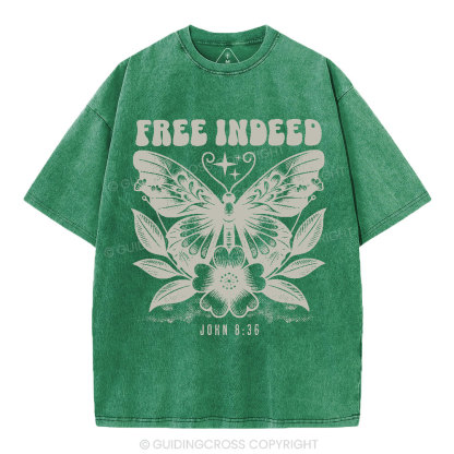 Free Indeed Christian Washed T-Shirt
