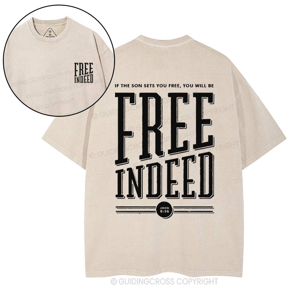 Free Indeed  Christian Washed T-Shirt