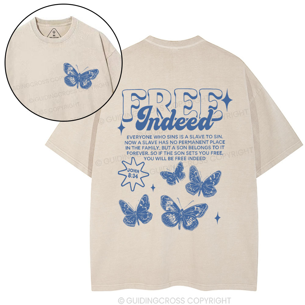 You Will Be Free Indeed washed T-Shirt