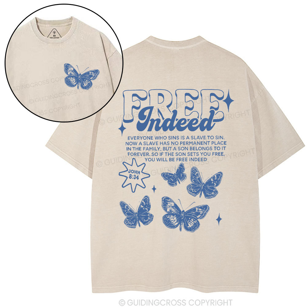 You Will Be Free Indeed washed T-Shirt