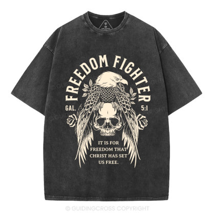 Freedom Fighter Christian Washed T-Shirt