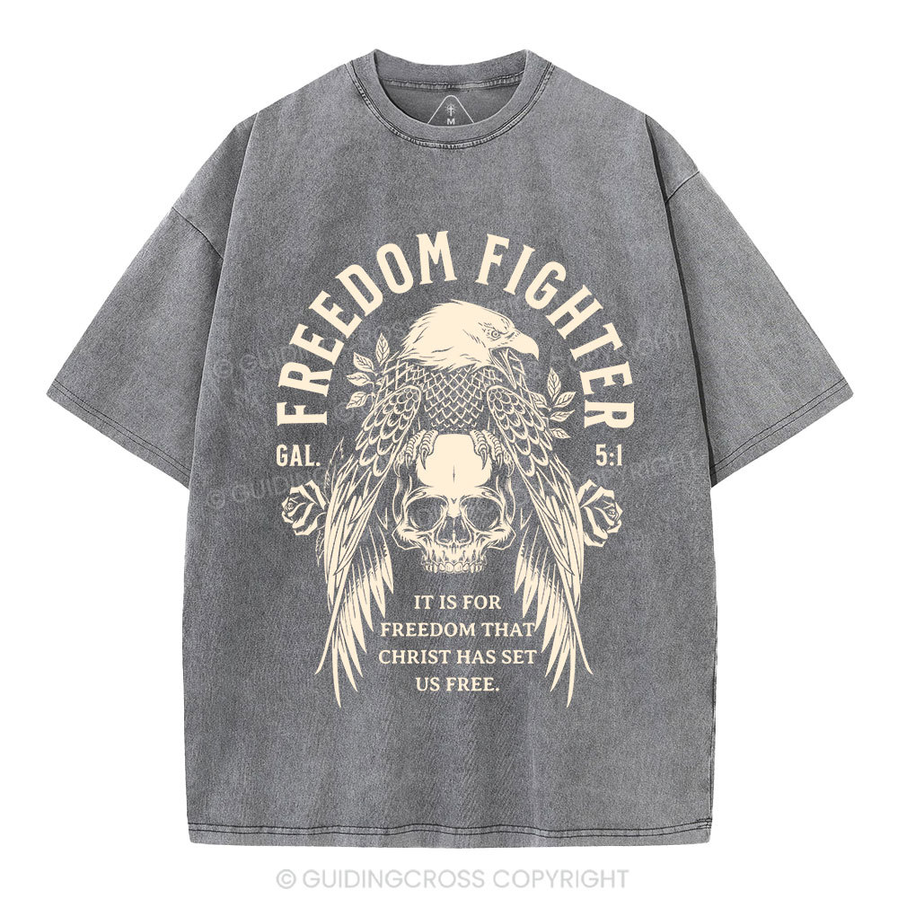Freedom Fighter Christian Washed T-Shirt