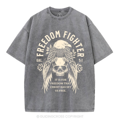 Freedom Fighter Christian Washed T-Shirt