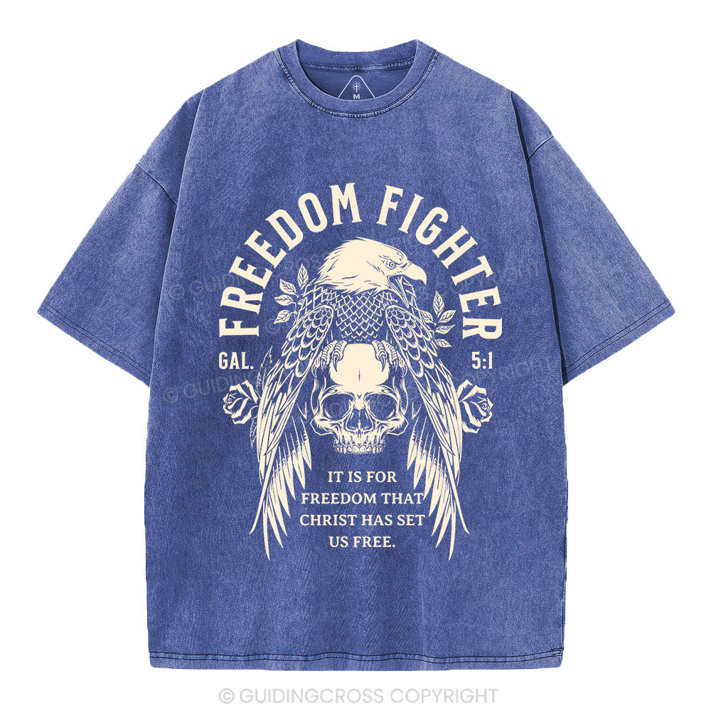 Freedom Fighter Christian Washed T-Shirt