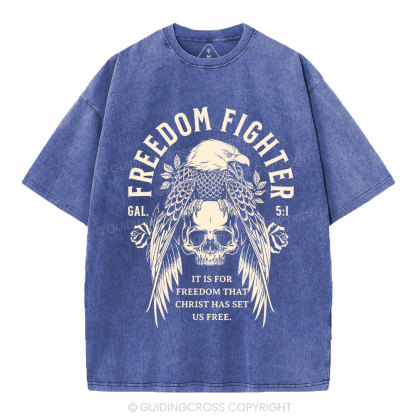 Freedom Fighter Christian Washed T-Shirt