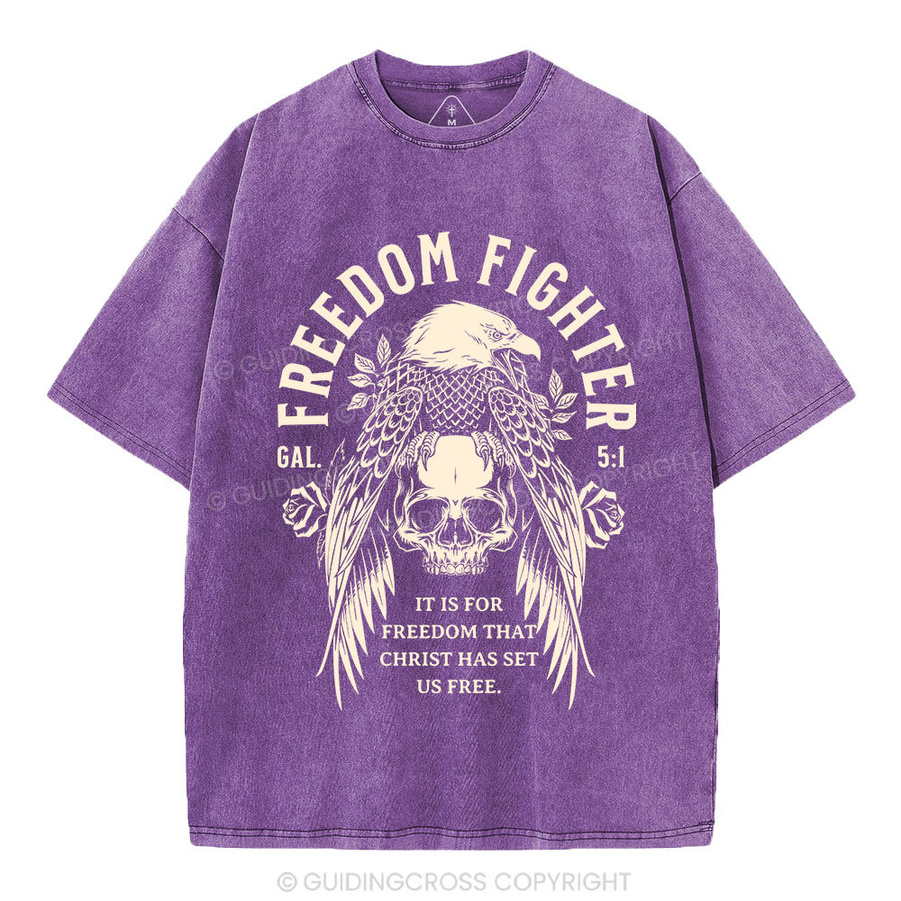 Freedom Fighter Christian Washed T-Shirt