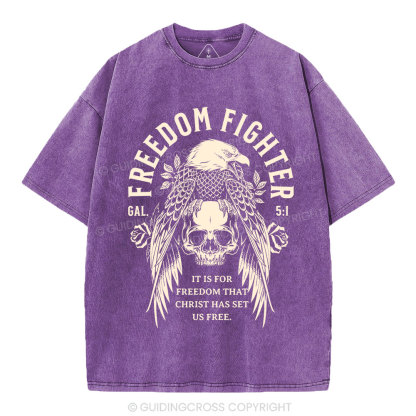 Freedom Fighter Christian Washed T-Shirt
