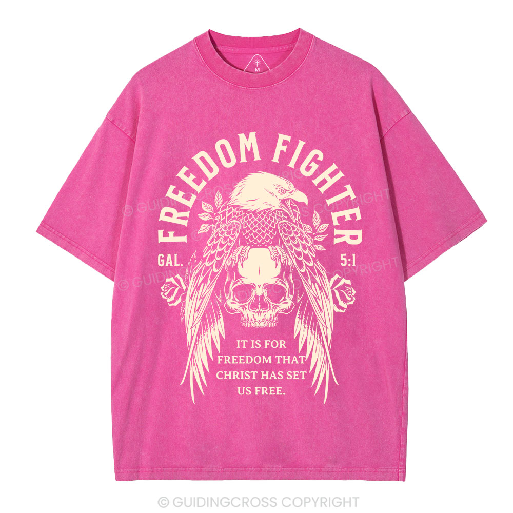 Freedom Fighter Christian Washed T-Shirt