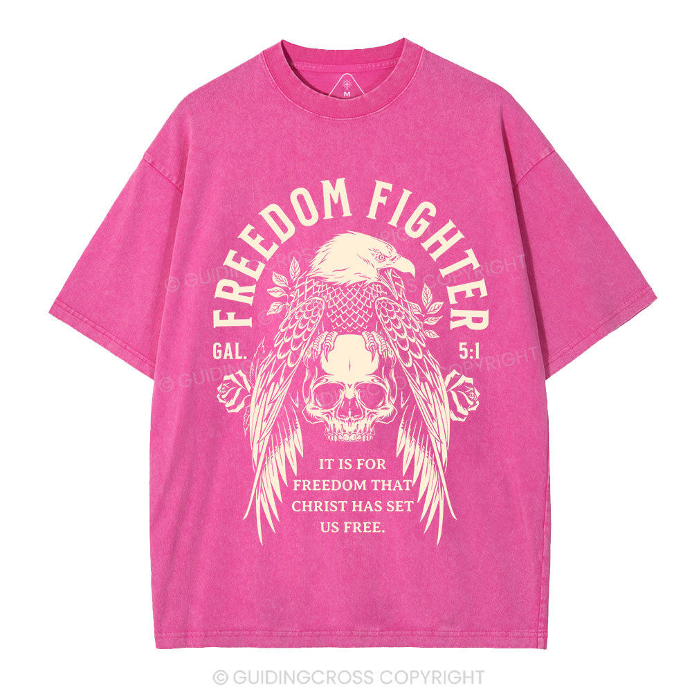 Freedom Fighter Christian Washed T-Shirt