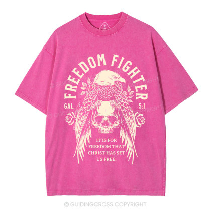 Freedom Fighter Christian Washed T-Shirt