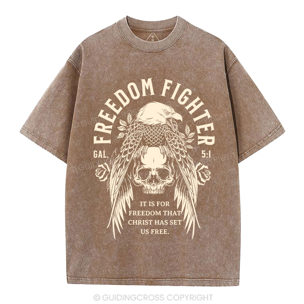 Freedom Fighter Christian Washed T-Shirt