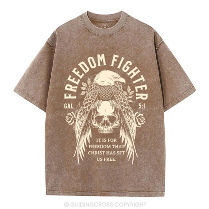 Freedom Fighter Christian Washed T-Shirt
