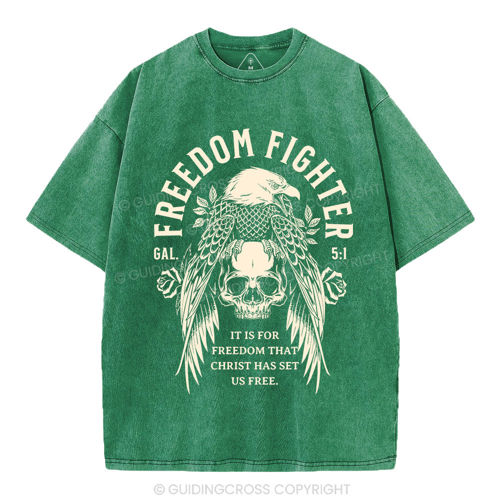 Freedom Fighter Christian Washed T-Shirt