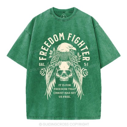Freedom Fighter Christian Washed T-Shirt