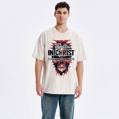 Freedom In Christ Christian Washed T-Shirt